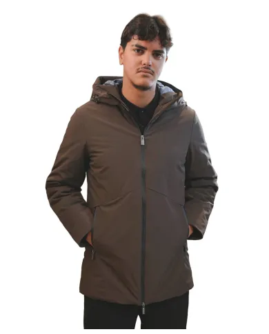 HESKIMO Parka Uomo HE9440006 AI 25/26 nylon waterproof con cappuccio 013 MORO