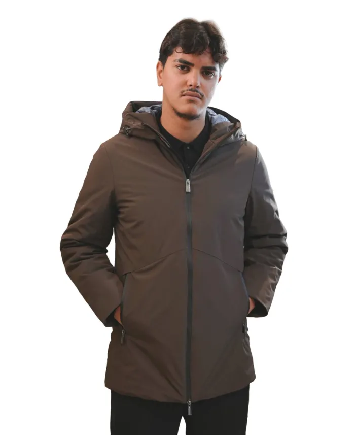 HESKIMO Parka Uomo HE9440006 AI 25/26 nylon waterproof con cappuccio 013 MORO