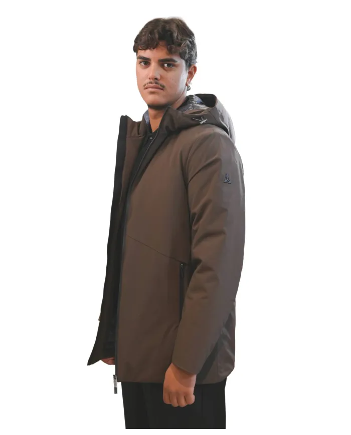 HESKIMO Parka Uomo HE9440006 AI 25/26 nylon waterproof con cappuccio 013 MORO