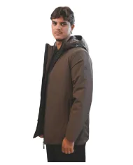 HESKIMO Parka Uomo HE9440006 AI 25/26 nylon waterproof con cappuccio 013 MORO