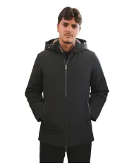 HESKIMO Parka Uomo HE9440006 AI 25/26 nylon waterproof con cappuccio 04 NERO