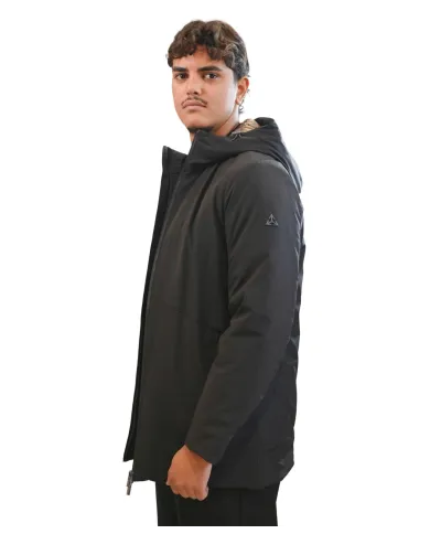 HESKIMO Parka Uomo HE9440006 AI 25/26 nylon waterproof con cappuccio 04 NERO