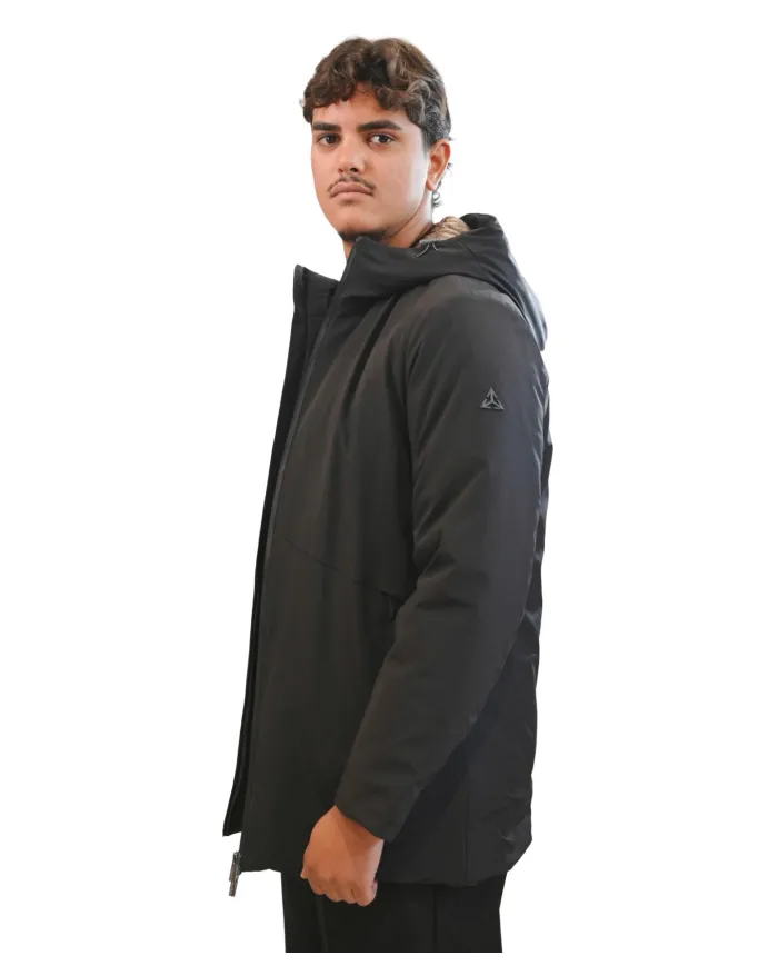 HESKIMO Parka Uomo HE9440006 AI 25/26 nylon waterproof con cappuccio 04 NERO