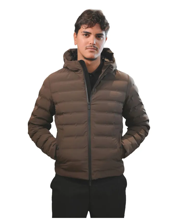 HESKIMO Piumino Uomo HE9440011 AI 25/26 nylon con motivo effetto trapuntato 013 MORO