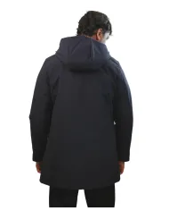 HESKIMO Parka Uomo HE9440015 AI 25/26 nylon lungo con chiusura a bottoni 02 BLUE