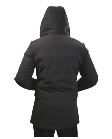 HESKIMO Parka Uomo HE9440015 AI 25/26 nylon lungo con chiusura a bottoni 04 NERO