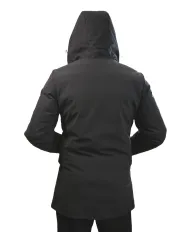 HESKIMO Parka Uomo HE9440015 AI 25/26 nylon lungo con chiusura a bottoni 04 NERO