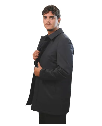 HESKIMO Trench Uomo HE9440031 AI 25/26 nylon classico in tinta unita 02 BLUE