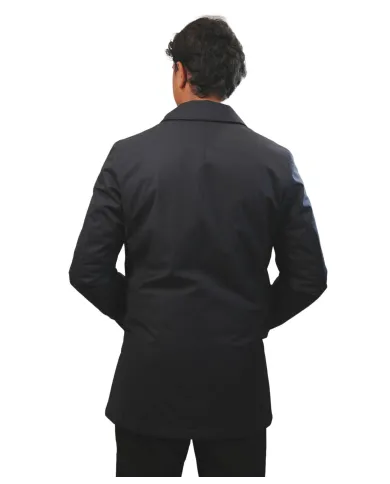 HESKIMO Trench Uomo HE9440031 AI 25/26 nylon classico in tinta unita 02 BLUE