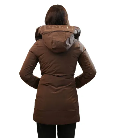 Piumino Donna reversibile marrone/arancio MLW24162 DOTTIE | MUSEUM