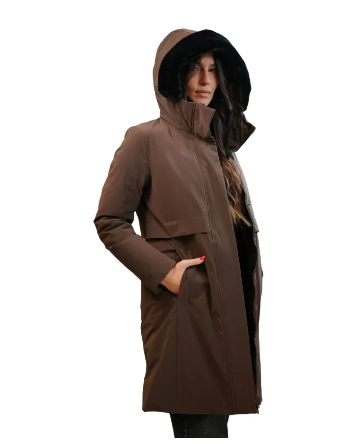 Parka java donna con pelliccia su cappuccio MLW24172 VIVYAN | MUSEUM