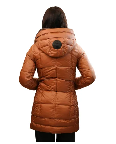 Piumino Donna reversibile marrone/arancio MLW24162 DOTTIE | MUSEUM