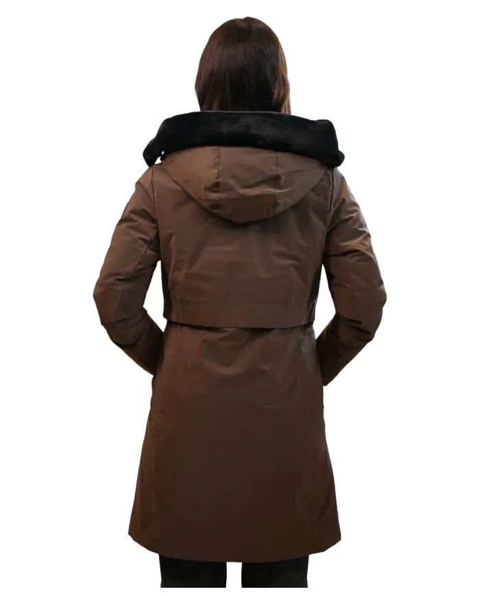Parka java donna con pelliccia su cappuccio MLW24172 VIVYAN | MUSEUM