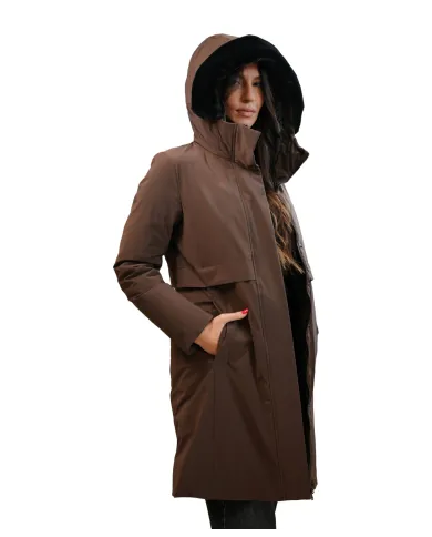 Parka java donna con pelliccia su cappuccio MLW24172 VIVYAN | MUSEUM