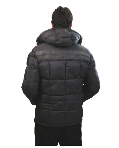 Piumino black beauty con salpa e patch logate MMW24005 DENYS | MUSEUM