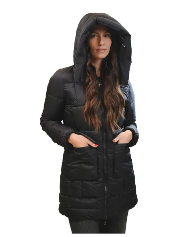 Piumino nero donna reversibile MLW24162 DOTTIE | MUSEUM