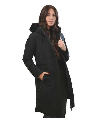 Parka black beauty donna con pelliccia MLW24172 VIVYAN | MUSEUM