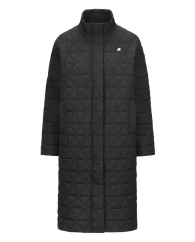 K-WAY Cappotto Donna K2136IW SONJA AI 25/26 lungo trapuntato idrorepellente con collo alto USY Black