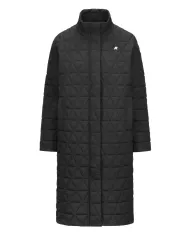 K-WAY Cappotto Donna K2136IW SONJA AI 25/26 lungo trapuntato idrorepellente con collo alto USY Black