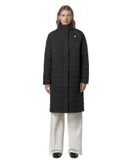K-WAY Cappotto Donna K2136IW SONJA AI 25/26 lungo trapuntato idrorepellente con collo alto USY Black