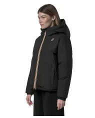 K-WAY Piumino Donna K3135LW LE VRAI 4 ALBINE AI 25/26 corto con cappuccio USY Black