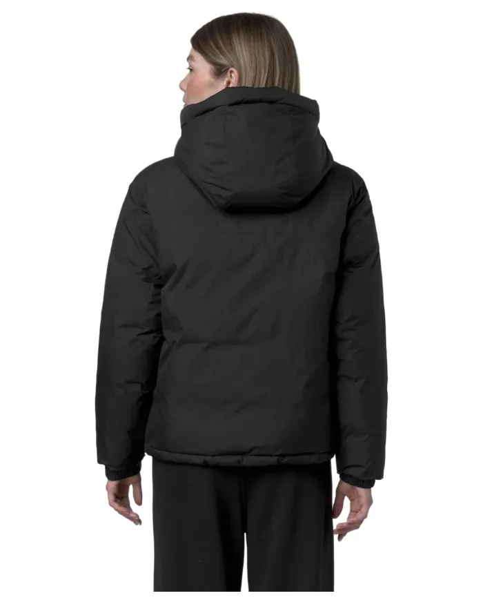 K-WAY Piumino Donna K3135LW LE VRAI 4 ALBINE AI 25/26 corto con cappuccio USY Black