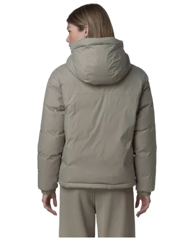 K-WAY Piumino Donna K3135LW LE VRAI 4 ALBINE AI 25/26 corto con cappuccio in piuma 633 Green Oak