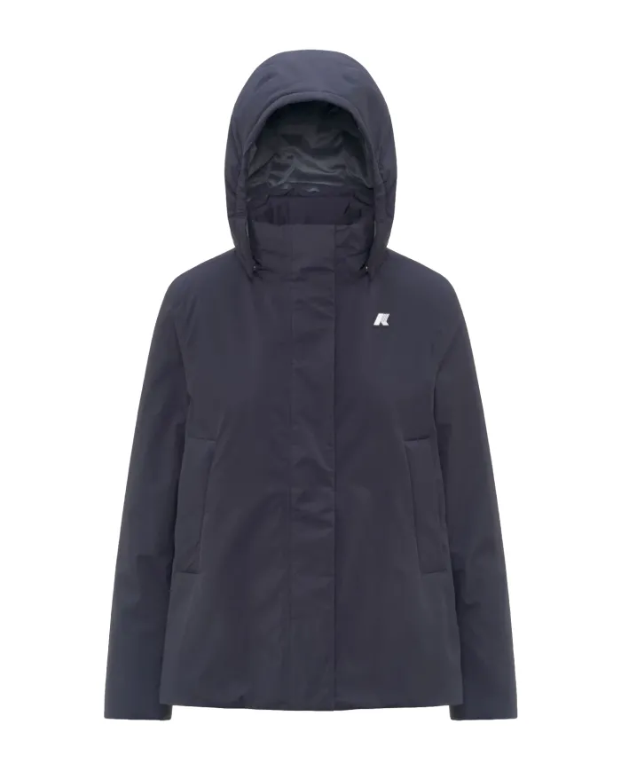 K-WAY Giubbotto Donna K6133YW MARLETTE AI 25/26 regular con cappuccio rimovibile AL9 Blue D-Blue A