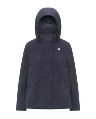 K-WAY Giubbotto Donna K6133YW MARLETTE AI 25/26 regular con cappuccio rimovibile AL9 Blue D-Blue A
