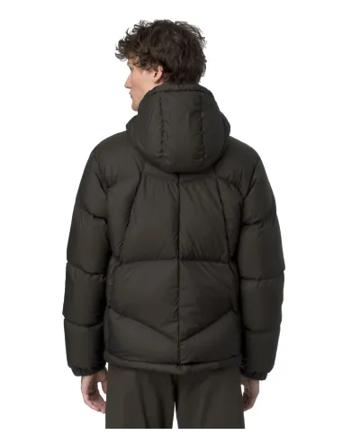 K-WAY Piumino Uomo K7136GW QUILL AI 25/26 nylon con motivo trapuntato B38 Black Olive combo