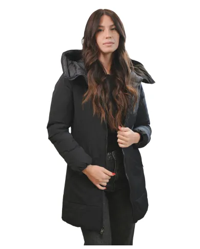 Piumino nero donna reversibile MLW24162 DOTTIE | MUSEUM
