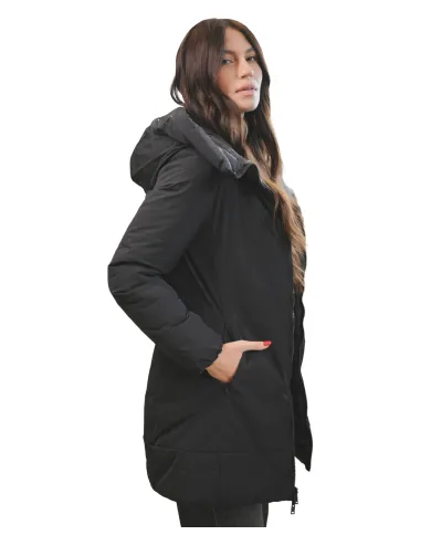 Piumino nero donna reversibile MLW24162 DOTTIE | MUSEUM