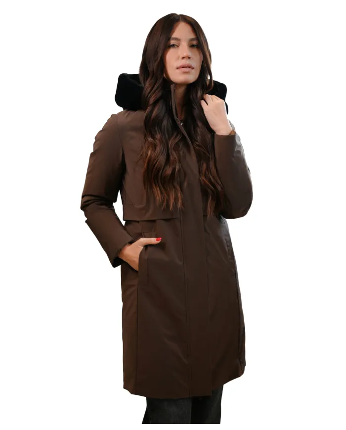 Parka java donna con pelliccia su cappuccio MLW24172 VIVYAN | MUSEUM