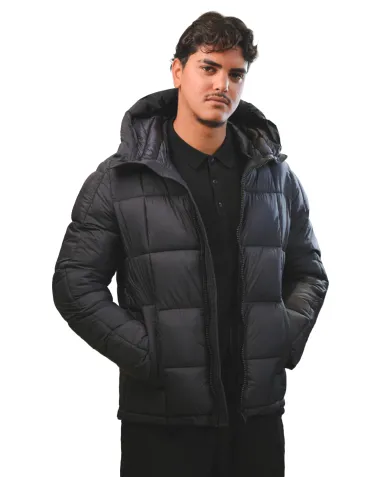 Piumino black beauty con salpa e patch logate MMW24005 DENYS | MUSEUM