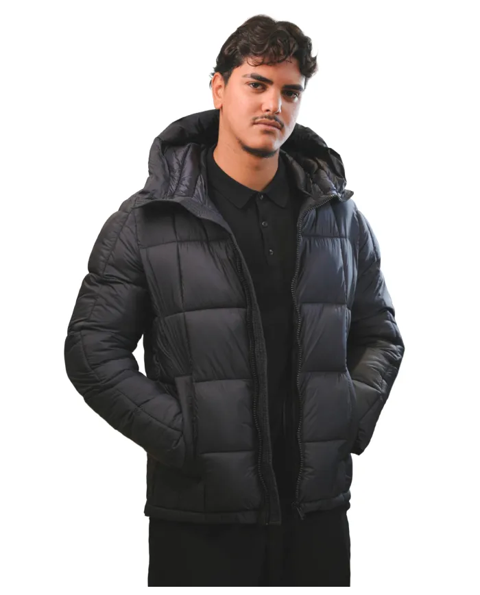 Piumino black beauty con salpa e patch logate MMW24005 DENYS | MUSEUM